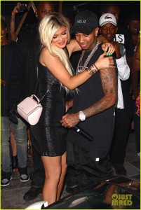 West Hollywood, CA - Part 2 - Kylie Jenner received a brand new Ferrari from her boyfriend Tyga during her 18th birthday celebration at Bootsy Bellows. The exotic sports car is definitely an upgrade from Blac Chyna's hand-me-down red Mercedes G-Wagon. The birthday girl and her mom Kris Jenner sat in the Ferrari while Tyga and the paparazzi looked on. AKM-GSI          August 9, 2015 To License These Photos, Please Contact : Steve Ginsburg (310) 505-8447 (323) 423-9397 steve@akmgsi.com sales@akmgsi.com or Maria Buda (917) 242-1505 mbuda@akmgsi.com ginsburgspalyinc@gmail.com